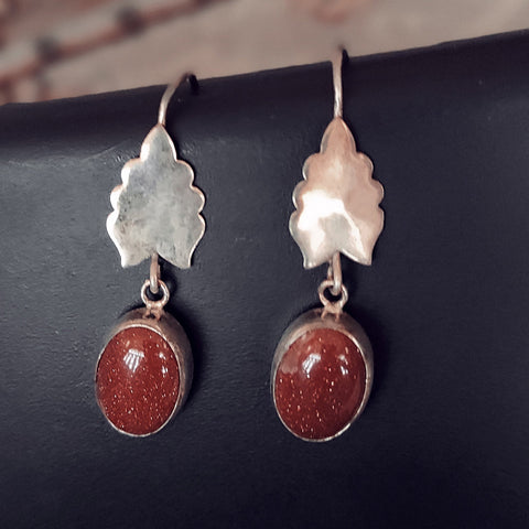 Beth (Goldstone and Sterling Silver) .75”