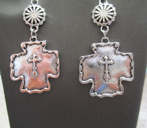 Southwestern Style Double Crosses, 1 7/8"
