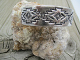 Vintage Harold J stamped Sterling Cuff Bracelet, 7-8.5