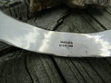 Vintage Harold J stamped Sterling Cuff Bracelet, 7-8.5