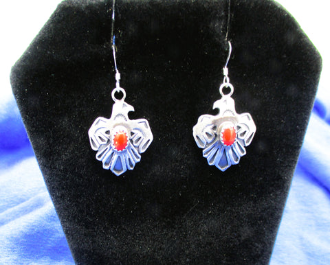 Lee Shorty Vintage Sterling Navajo earrings, 1"