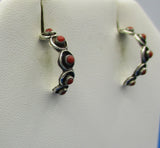 Half moon vintage Navajo earrings, silver