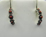 Half moon vintage Navajo earrings, silver